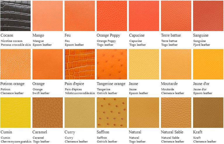 hermes orange colors